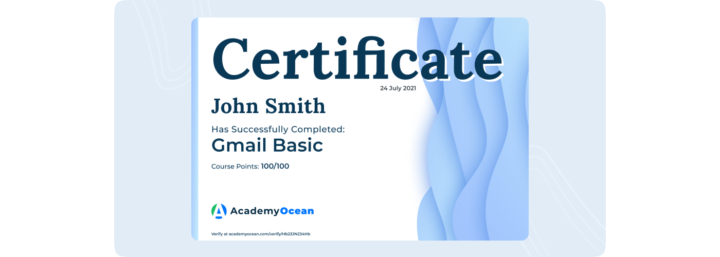 AcademyOcean_Points on certificates