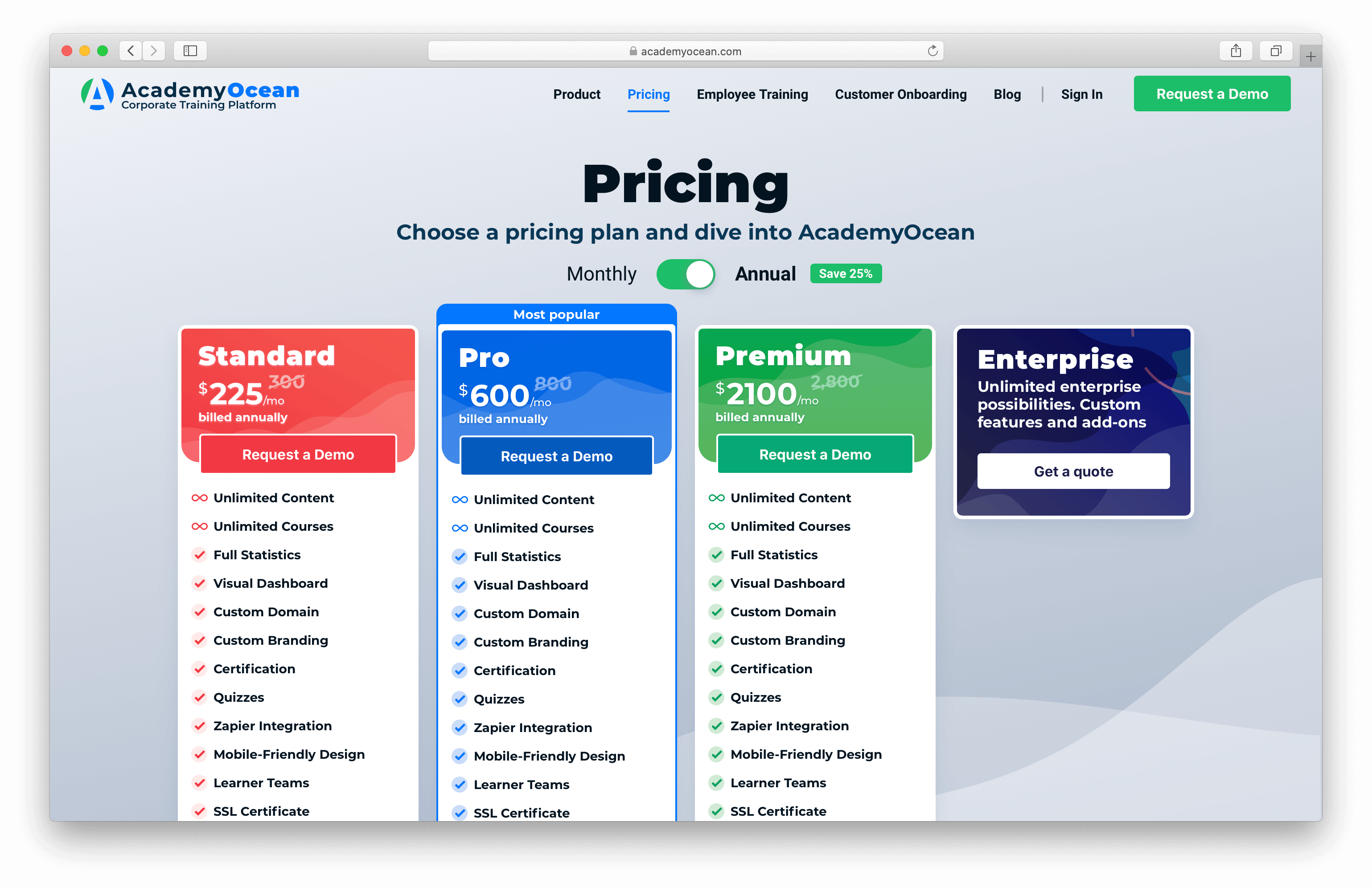New features at the pricing plans