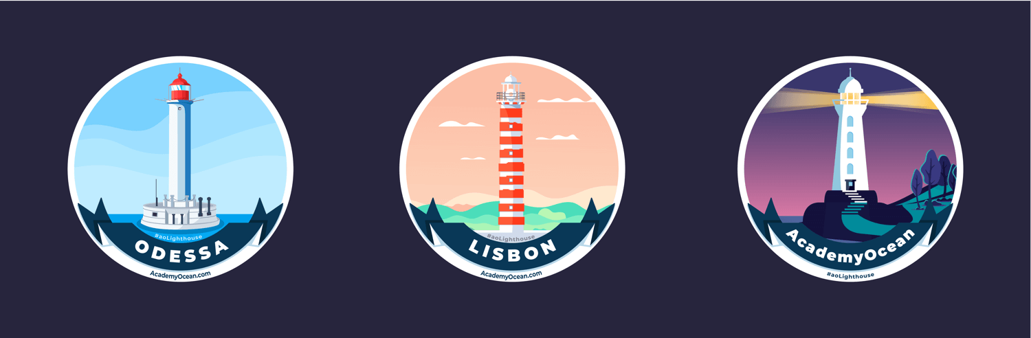 AcademyOcean lighthouse stickers