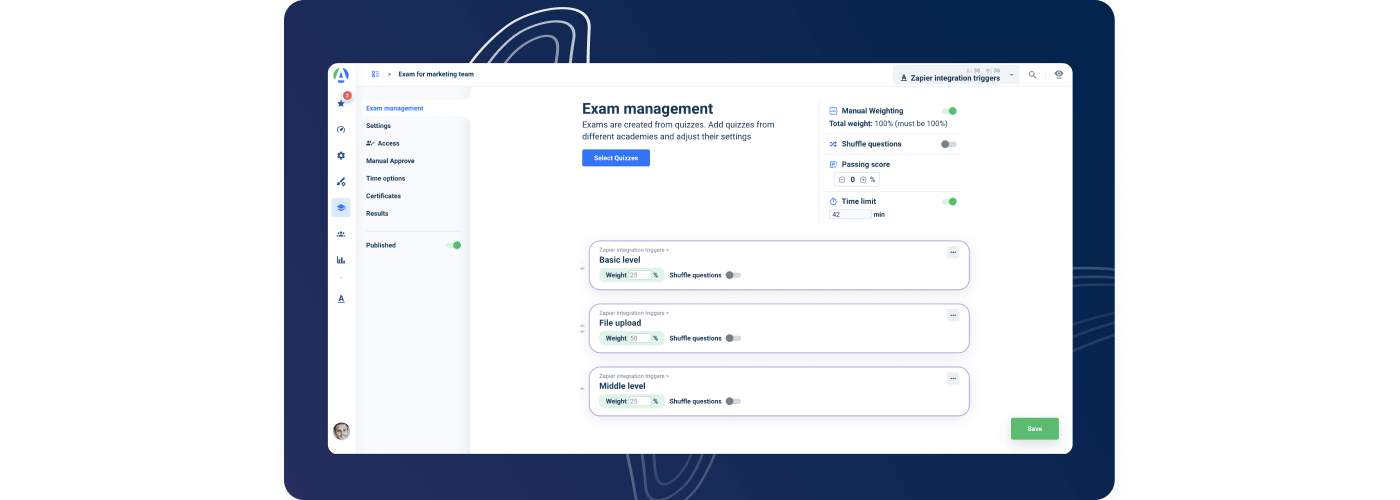 AcademyOcean exam management