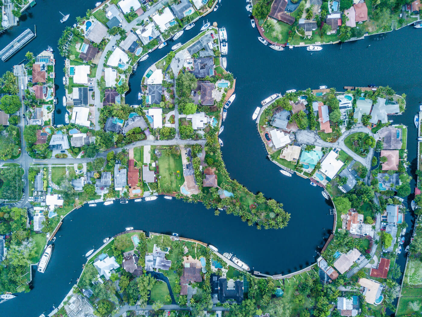 a river and its banks from bird's-eye-view